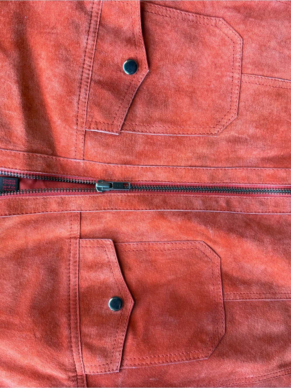 Danier Orange leather Hooded Utility Jacket - Picture 6 of 14